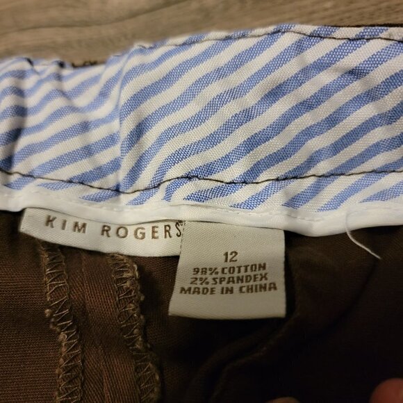 Kim Rogers size 12 Brown Cropped Pants - Picture 3 of 3